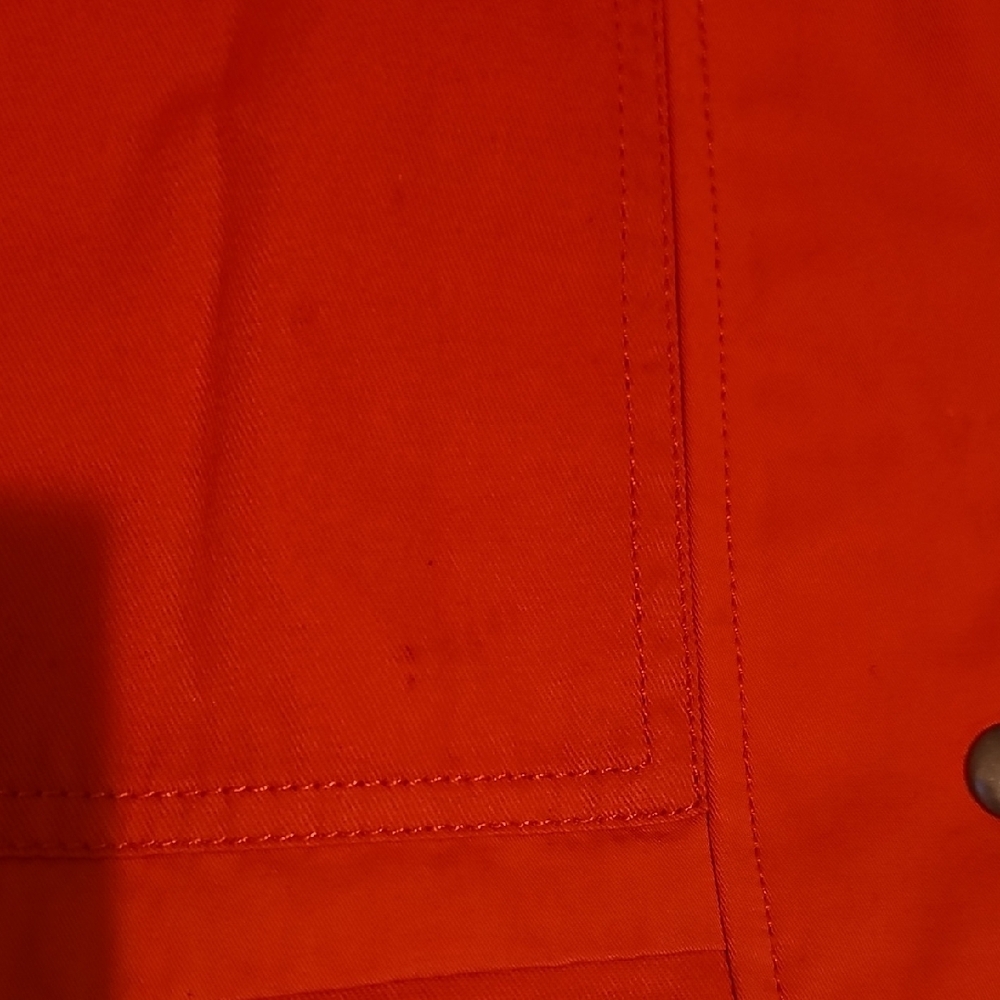 GAP Women's Bright Red Utility Jacket Sz  XL Cropped Anorak - Picture 14 of 15
